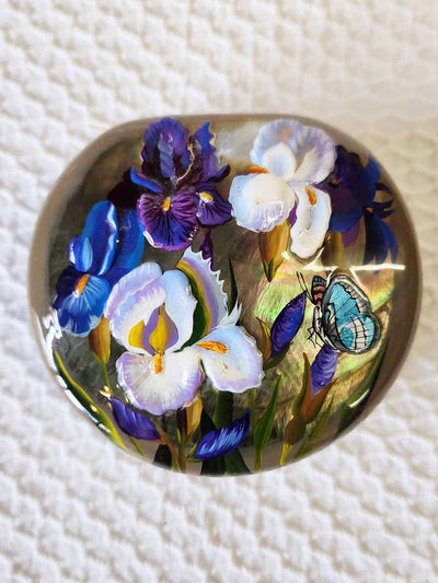 Lacquer Box Flowers and Butterfly