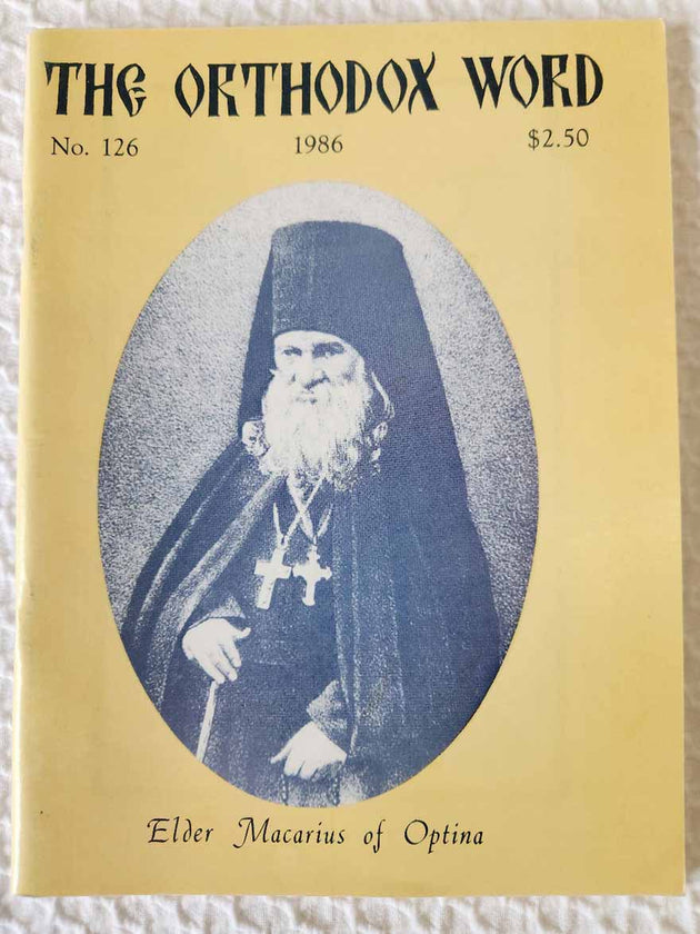 Orthodox Word 126 Jan-Feb 1986 RARE very good