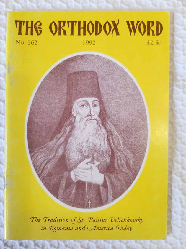 Orthodox Word 162 Jan-Feb 1992 VERY RARE good1