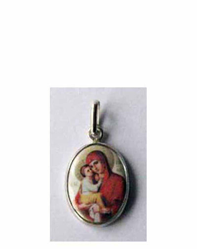 B504Sm Porcelain Theotokos Icon Pendant