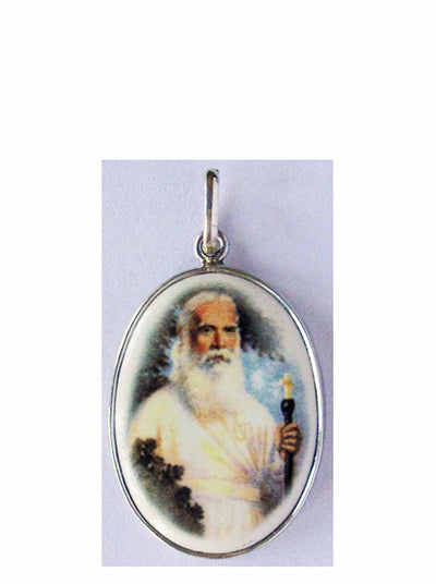 B505Lg Porcelain St Seraphim Sobolev Icon Pendant