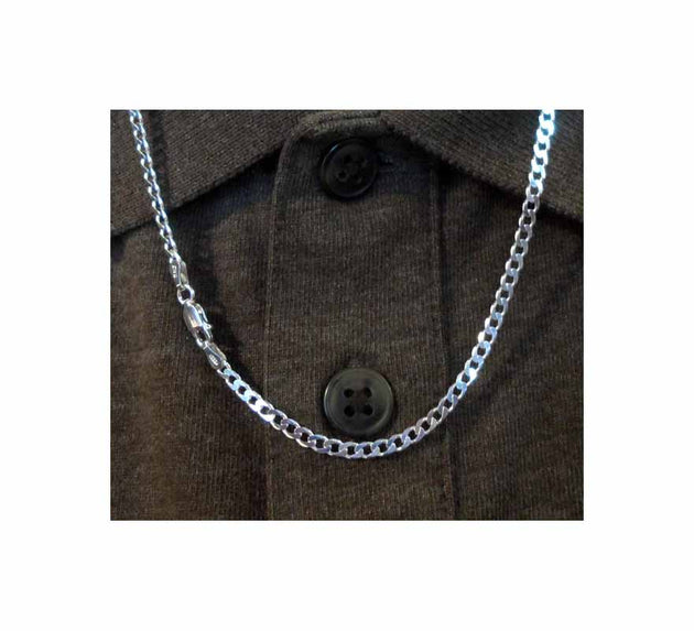 Chain Sterling Silver Curb Medium 3 mm