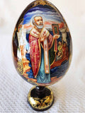 An Icon Egg St Nicholas 02 Hand Painted