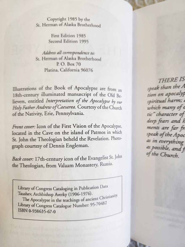 Apocalypse In the Teachings 2nd Ed rare book