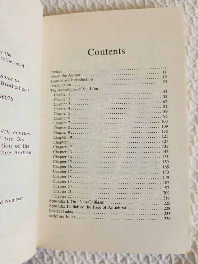 Apocalypse by Archbishop Averky Very Rare 1st Ed