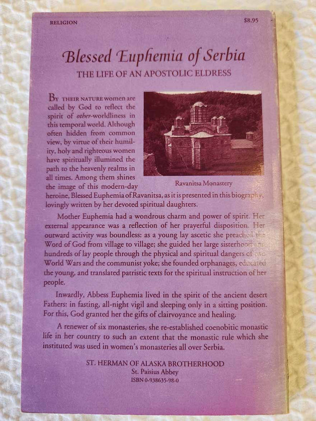 Blessed Euphemia of Serbia rare book