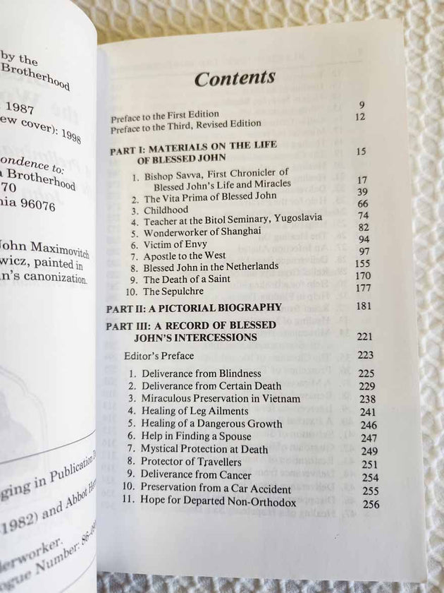 Blessed John the Wonderworker 2nd Printing Rare