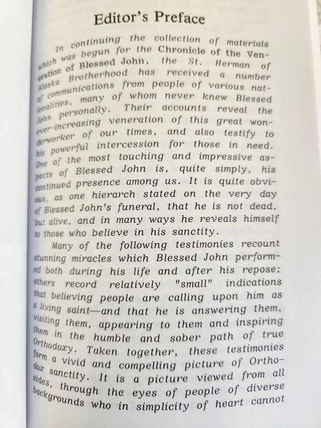 Blessed John the Wonderworker 2nd Printing Rare