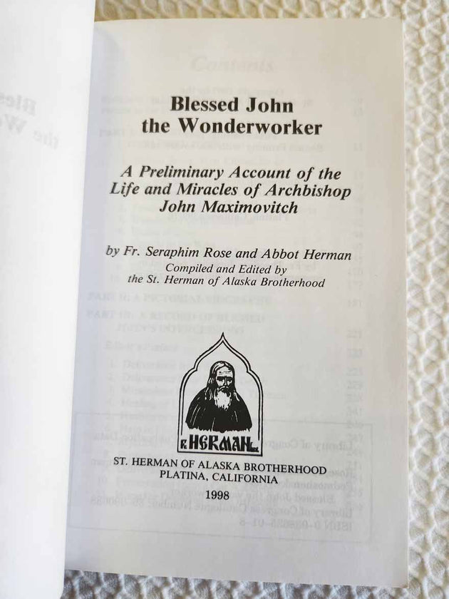 Blessed John the Wonderworker 2nd Printing Rare