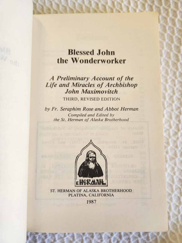 Blessed John the Wonderworker green cover