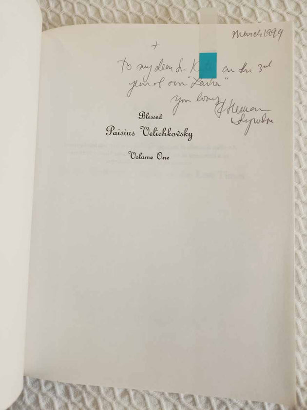 Blessed Paisius Velichkovsky softcover Rare g signed