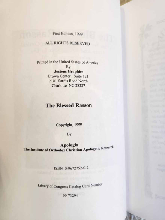Blessed Rasson very rare book