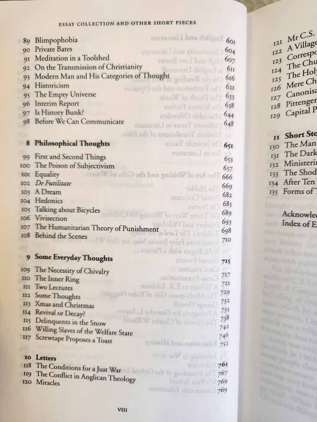 C.S.Lewis Essay Collection and Other Short Pieces rare