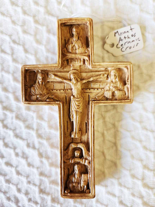 Greek Ceramic Wall Cross Small