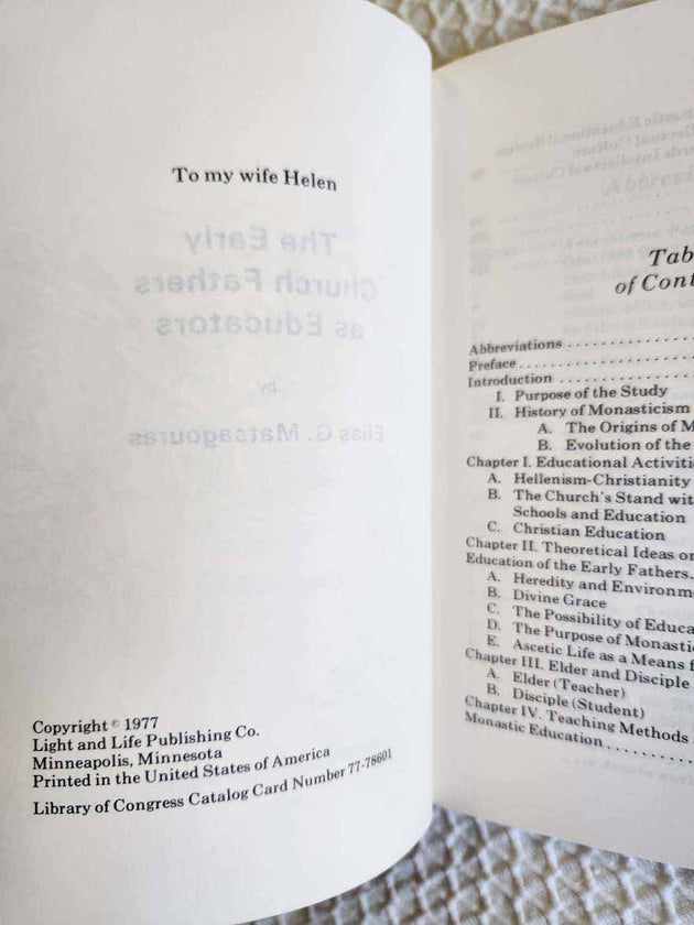 Early Church Fathers as Educators rare