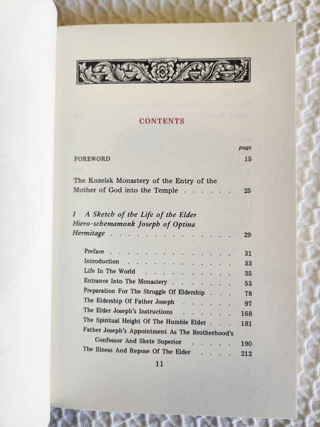 Elder Joseph of Optina very rare book