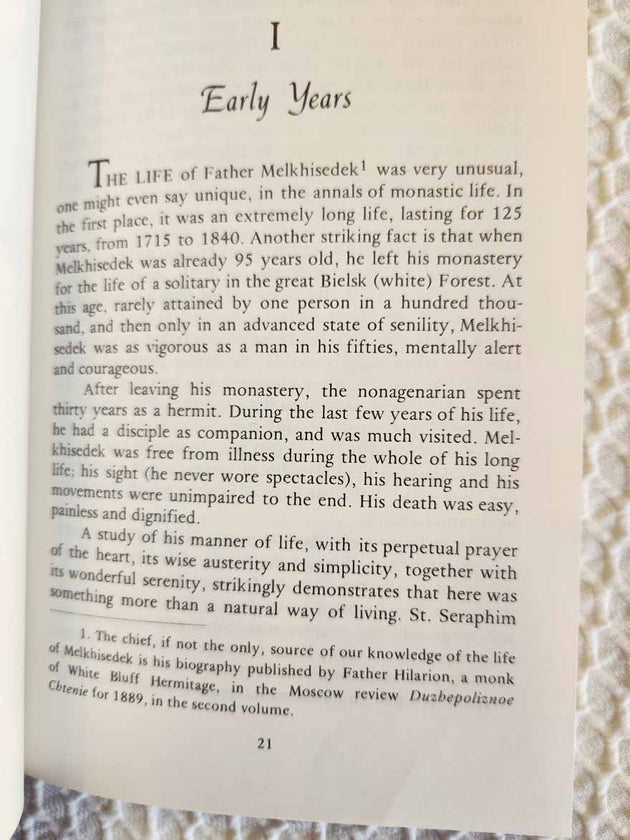 Elder Melchizedek Hermit rare book