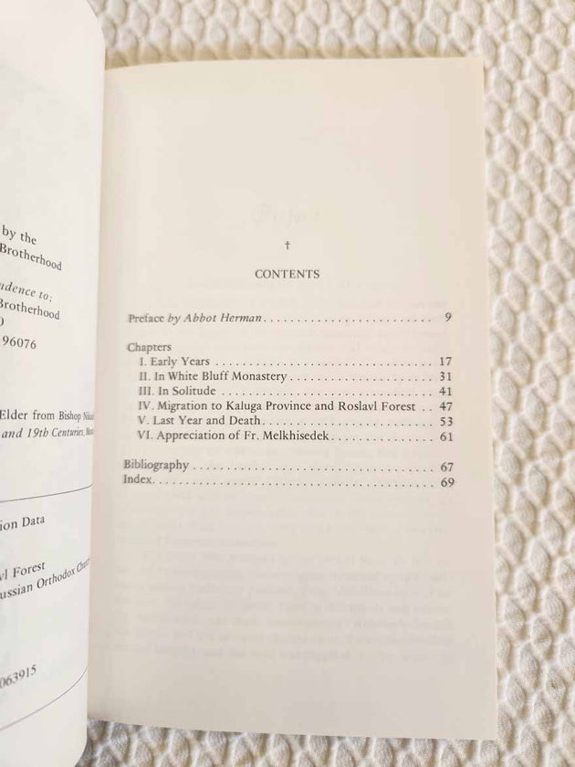 Elder Melchizedek Hermit rare book