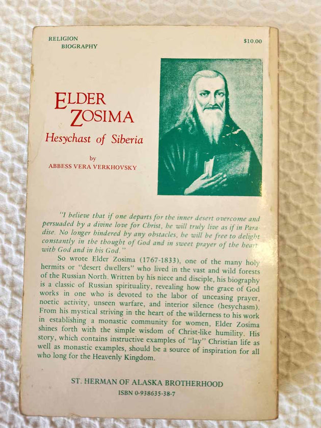 Elder Zosima Hesychast of Siberia Rare Book