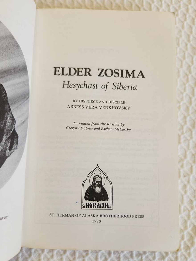 Elder Zosima Hesychast of Siberia Rare Book