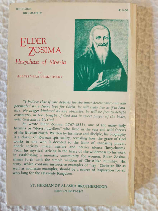 Elder Zosima Hesychast of Siberia Rare