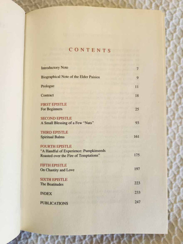 Epistles Elder Paisios of Mount Athos rare