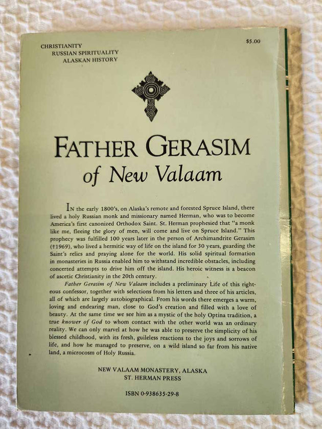 Father Gerasim of New Valaam rare book