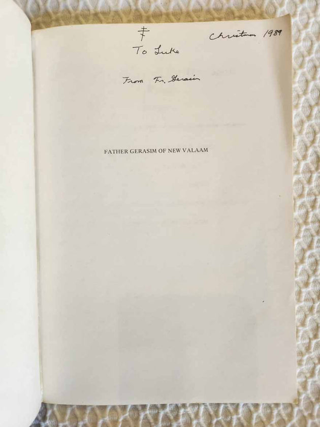 Father Gerasim of New Valaam rare book