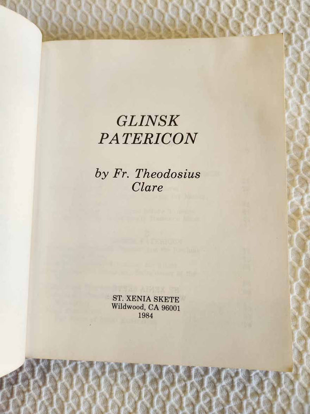 Glinsk Patericon Extremely Rare 1st Edition damaged