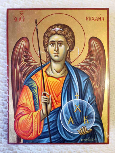 Archangel Michael Greek Icon 6x8