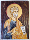 Peter Apostle Greek Icon 9 x 12