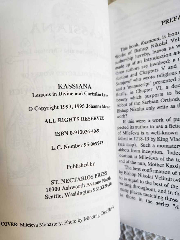 Kassiana Lessons in Divine and Christian Love rare