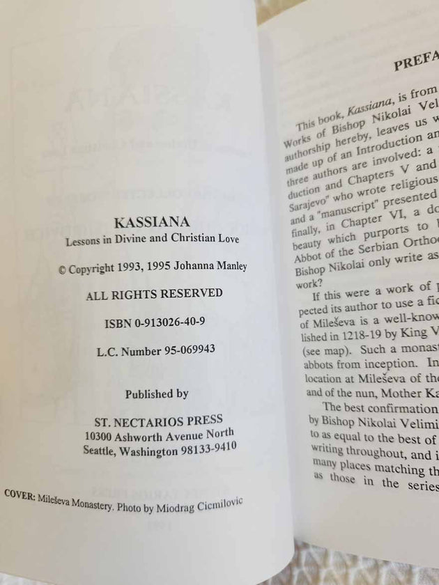 Kassiana Lessons in Divine and Christian Love rare