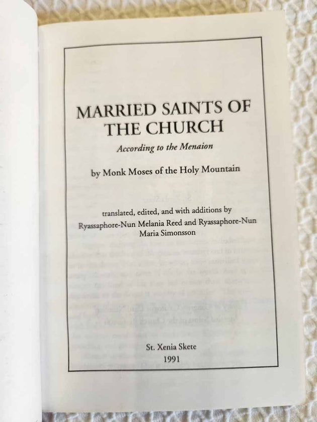 Married Saints of the Church very rare book