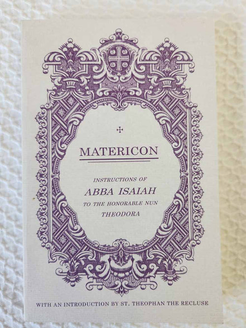 Matericon Abba Isaiah very rare book