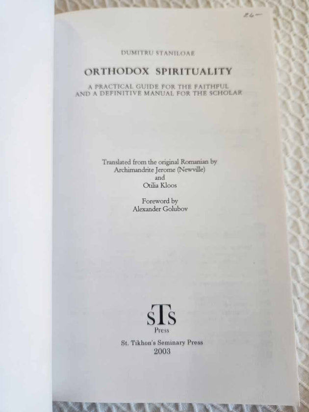Orthodox Spirituality Staniloae rare book dented