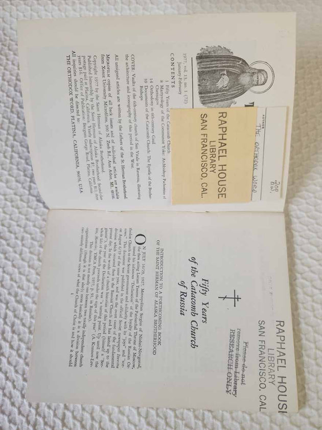 Orthodox Word 072 Jan-Feb 1977 RARE good3