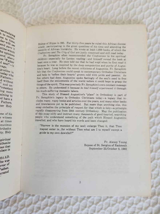Place of Blessed Augustine 1st Ed rare