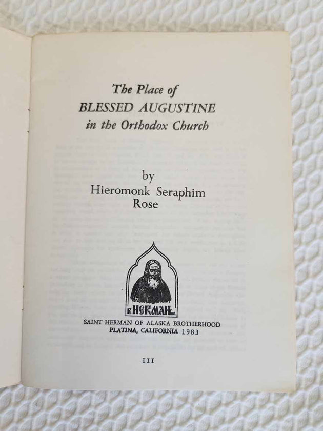 Place of Blessed Augustine 1st Ed rare