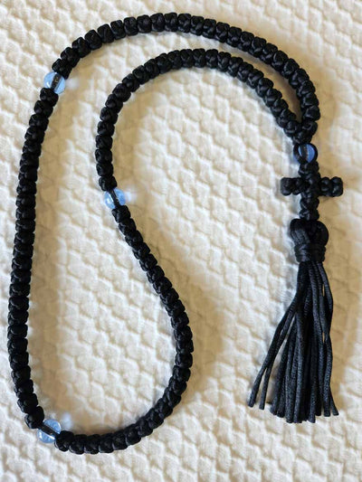 Mount Athos Prayer Rope 100 BLK 4BLUbds CT