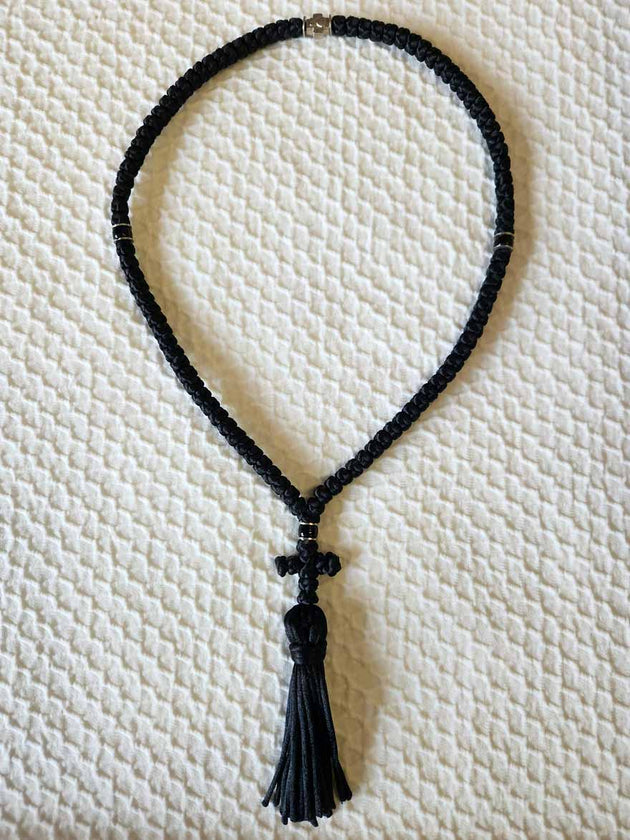 Mount Athos Prayer Rope 100 BLK BLKbds CT