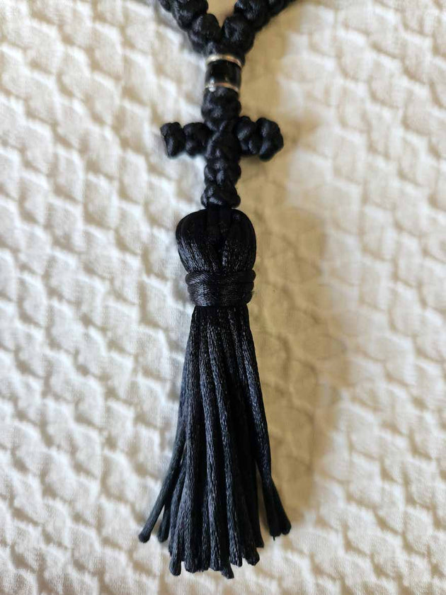 Mount Athos Prayer Rope 100 BLK BLKbds CT