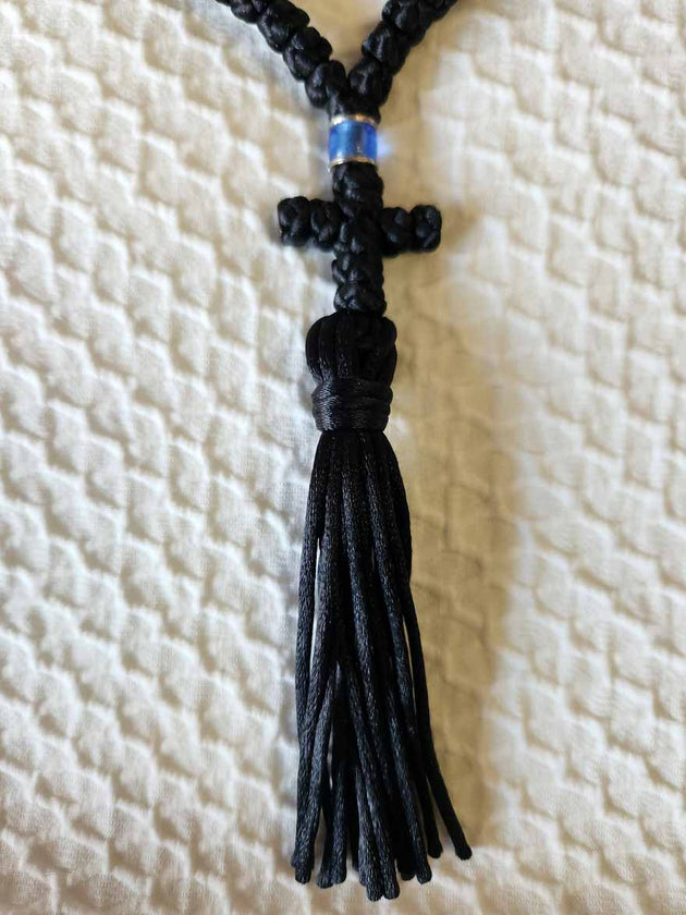 Mount Athos Prayer Rope 100 BLK BLUbds CT