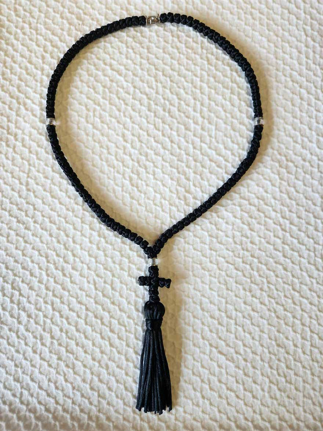 Mount Athos Prayer Rope 100 BLK CLRbds TheotBd CT