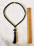 Mount Athos Prayer Rope 100 BLK GCrossBds CT