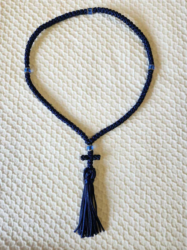 Mount Athos Prayer Rope 100 DkBLU BLUbds CT