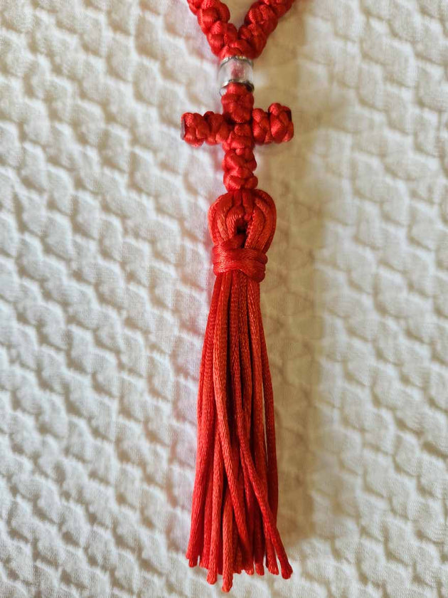 Mount Athos Prayer Rope 100 RED TheotBd CT