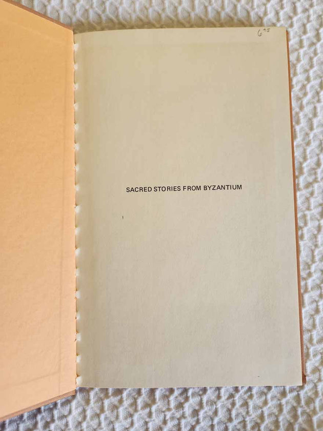 Sacred Stories From Byzantium rare book