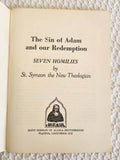 Sin of Adam by Saint Symeon 1st Ed rare