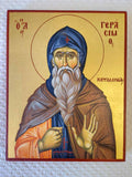 St Gerasimos of Kephalonia Hand Painted Greek Icon 8x10